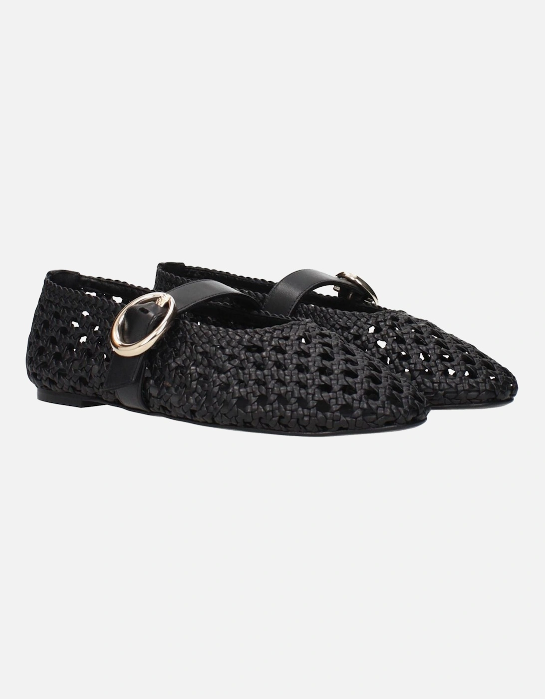 High-Waisted Wide-Leg Denim Jeans Women - Black Shoes
