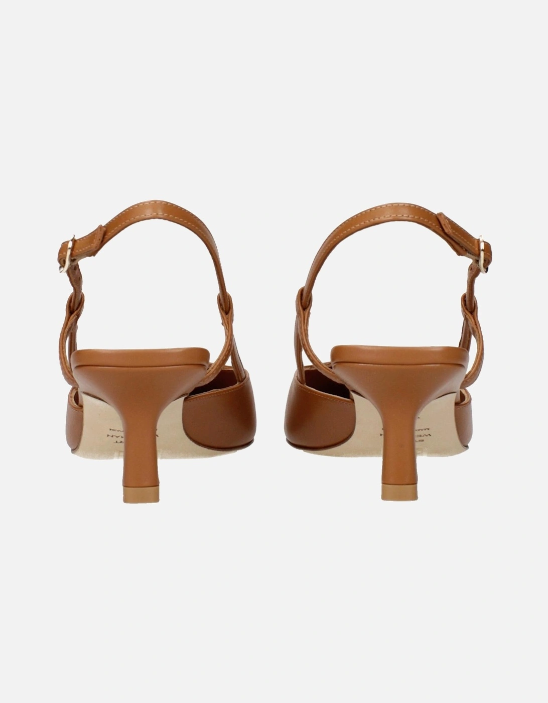 High-Waisted Wide-Leg Denim Jeans Women - Brown Sandals