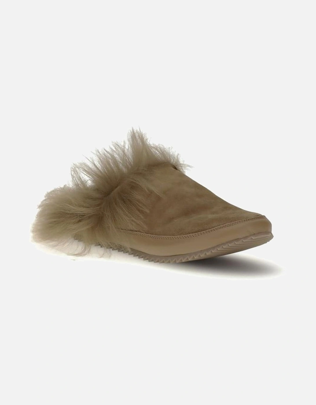 Leather Slip-On Loafers with Gold-tone Hardware Women - Beige Sandals