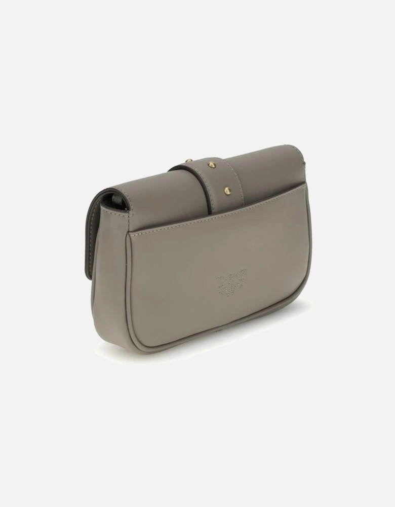 Quilted Leather Chain Shoulder Bag Women - Gray
