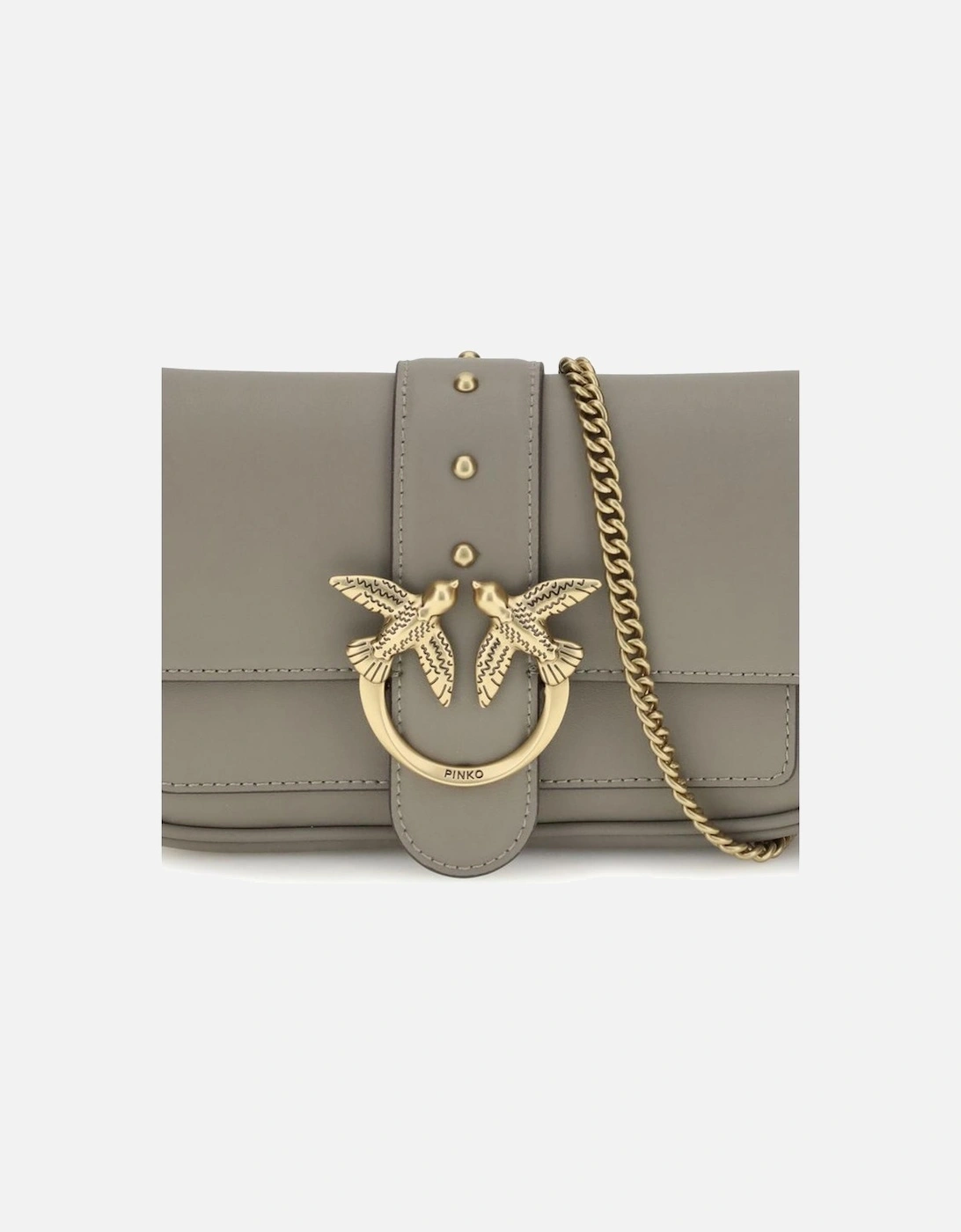 Quilted Leather Chain Shoulder Bag Women - Gray