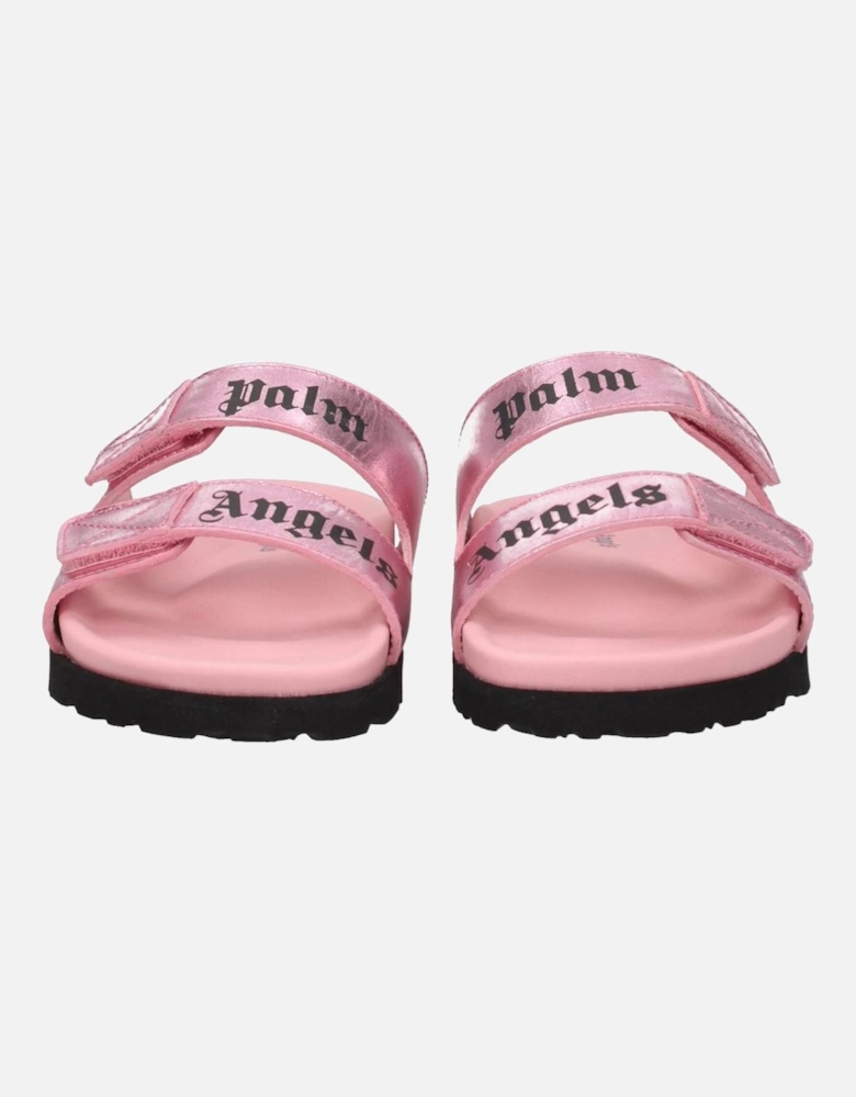Leather Biker Jacket with Zipper Details Women - Pink Sandals
