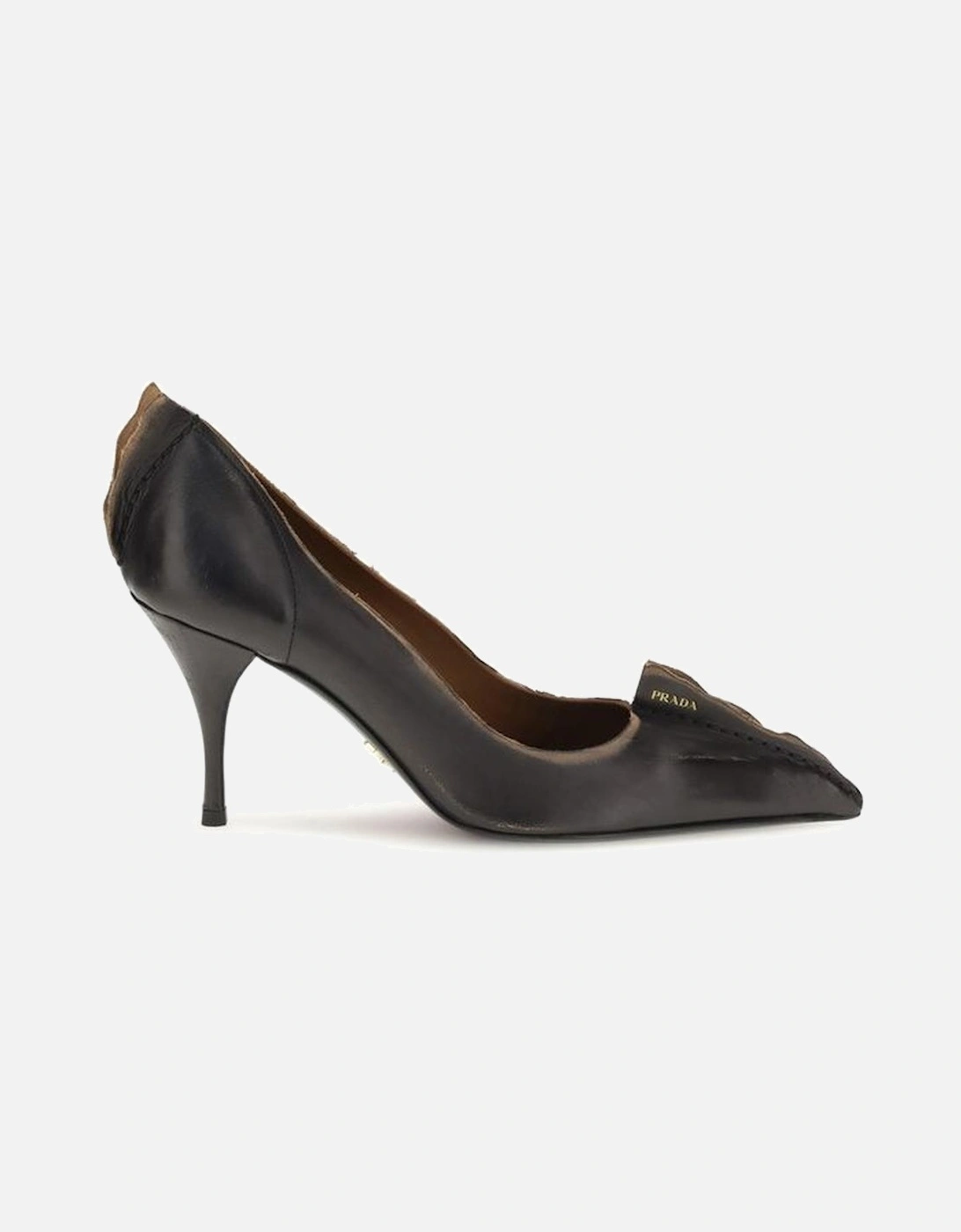 Leather Ankle Boots with Block Heel Women - Black Pumps, 5 of 4