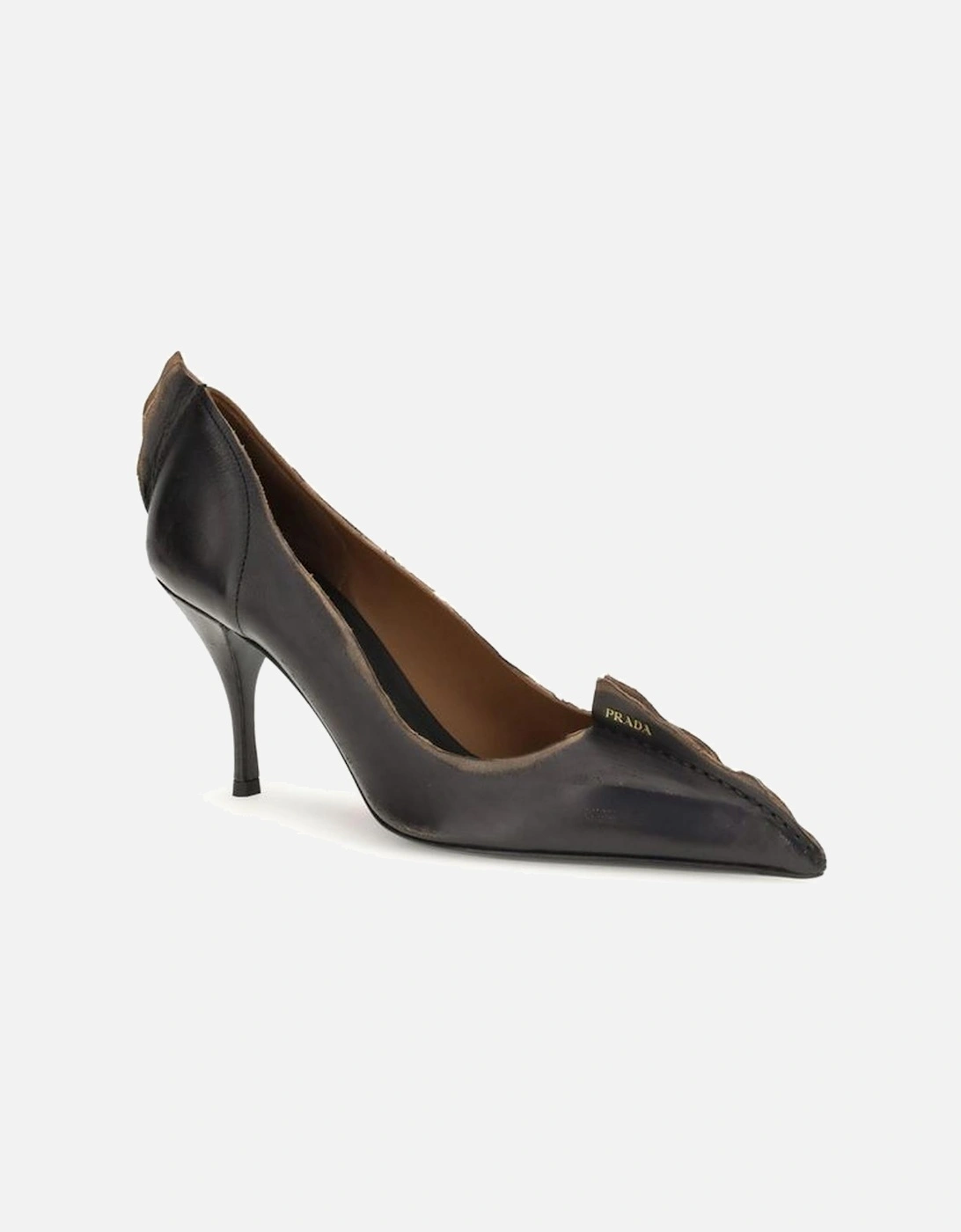 Leather Ankle Boots with Block Heel Women - Black Pumps