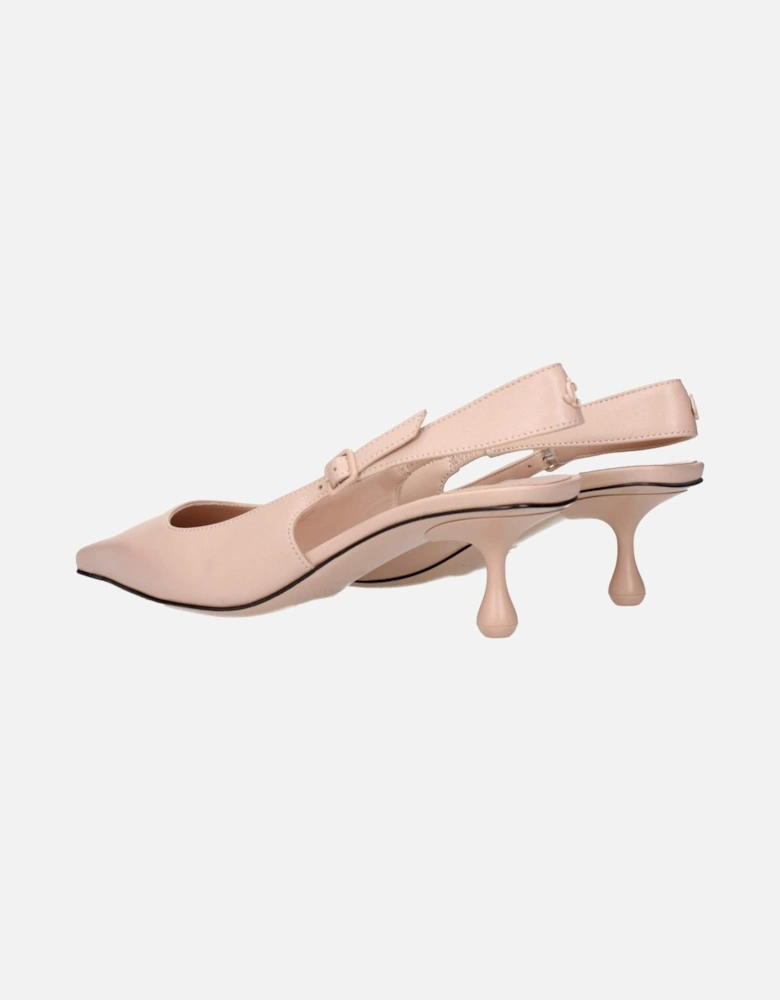 Leather Platform Ankle Boots with Chunky Heel Women - Pink Sandals