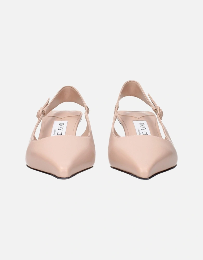 Leather Platform Ankle Boots with Chunky Heel Women - Pink Sandals
