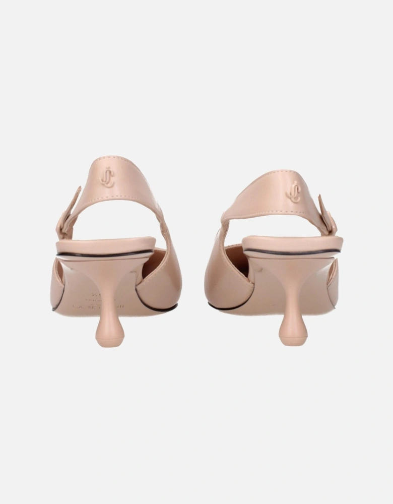 Leather Platform Ankle Boots with Chunky Heel Women - Pink Sandals