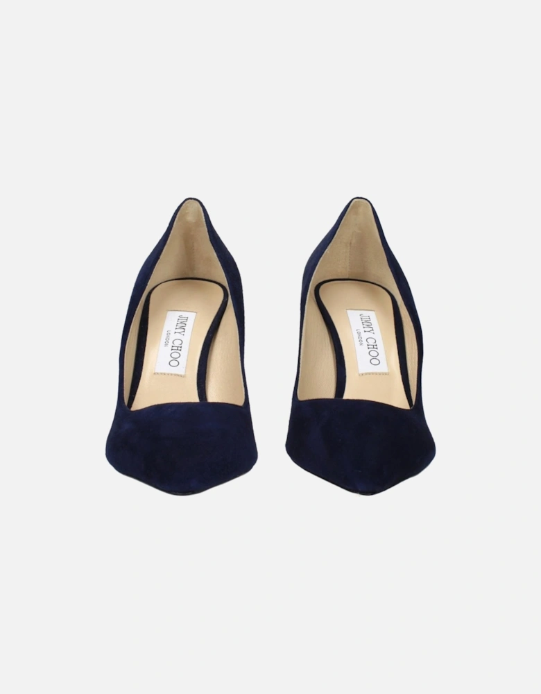 Double-Breasted Wool-Blend Overcoat Women - Blue Pumps