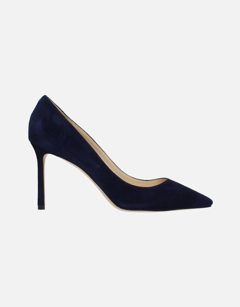 Double-Breasted Wool-Blend Overcoat Women - Blue Pumps