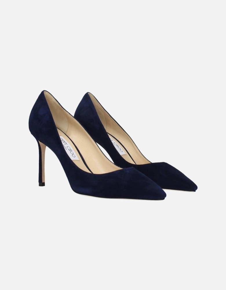 Double-Breasted Wool-Blend Overcoat Women - Blue Pumps