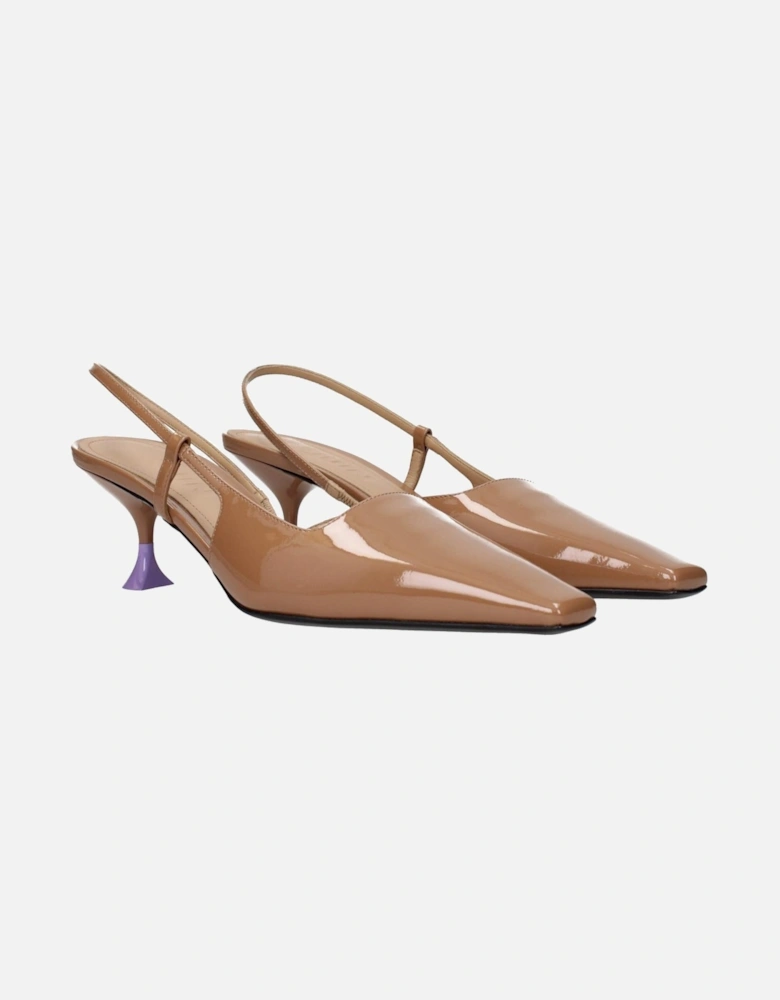 Leather Panelled High-Top Sneakers Women - Brown Sandals