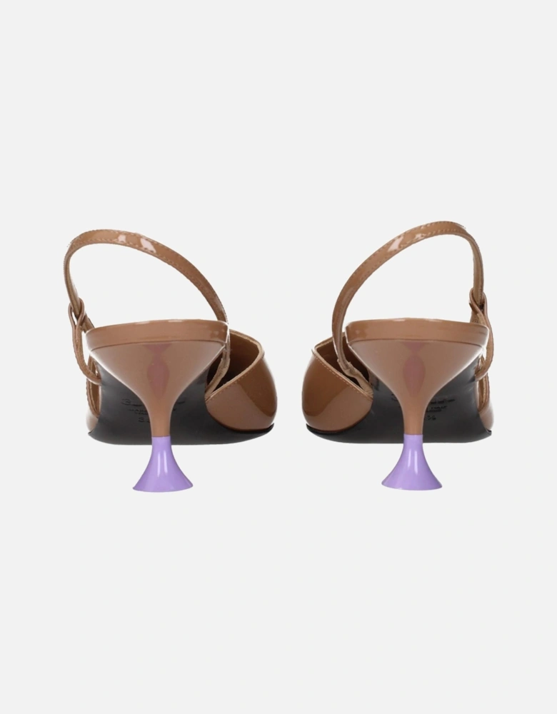 Leather Panelled High-Top Sneakers Women - Brown Sandals