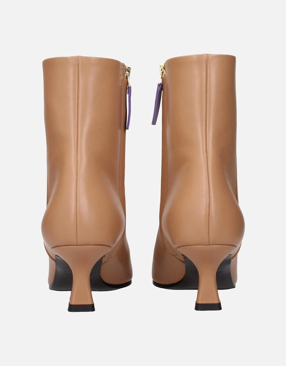 Lace-Up Leather High-Top Sneakers Women - Brown Boots