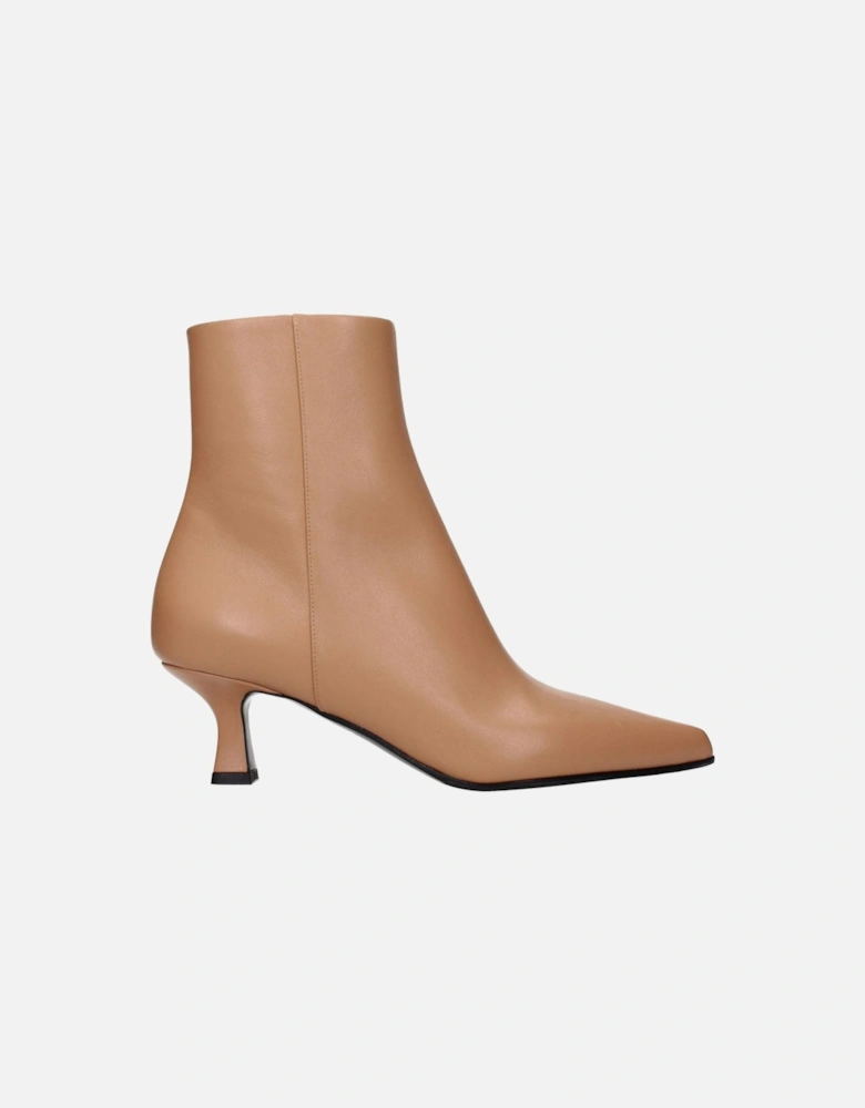 Lace-Up Leather High-Top Sneakers Women - Brown Boots