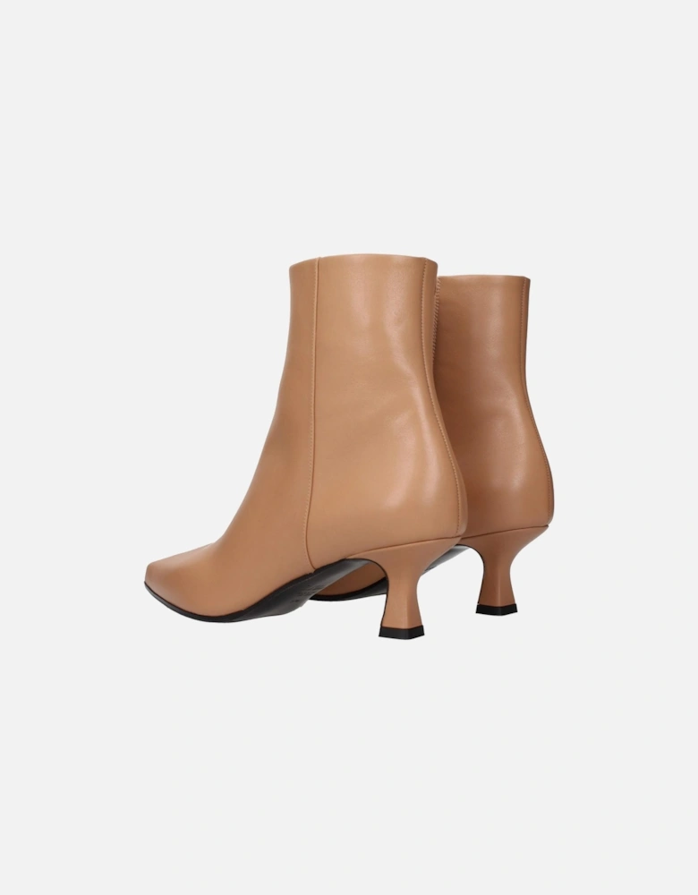 Lace-Up Leather High-Top Sneakers Women - Brown Boots