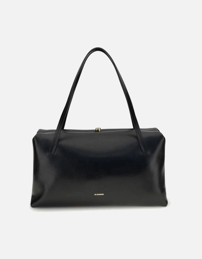 Leather Quilted Chain Shoulder Bag Women - Black
