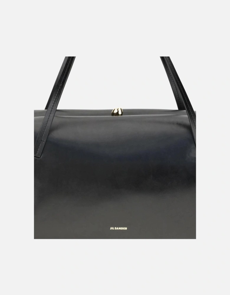 Leather Quilted Chain Shoulder Bag Women - Black