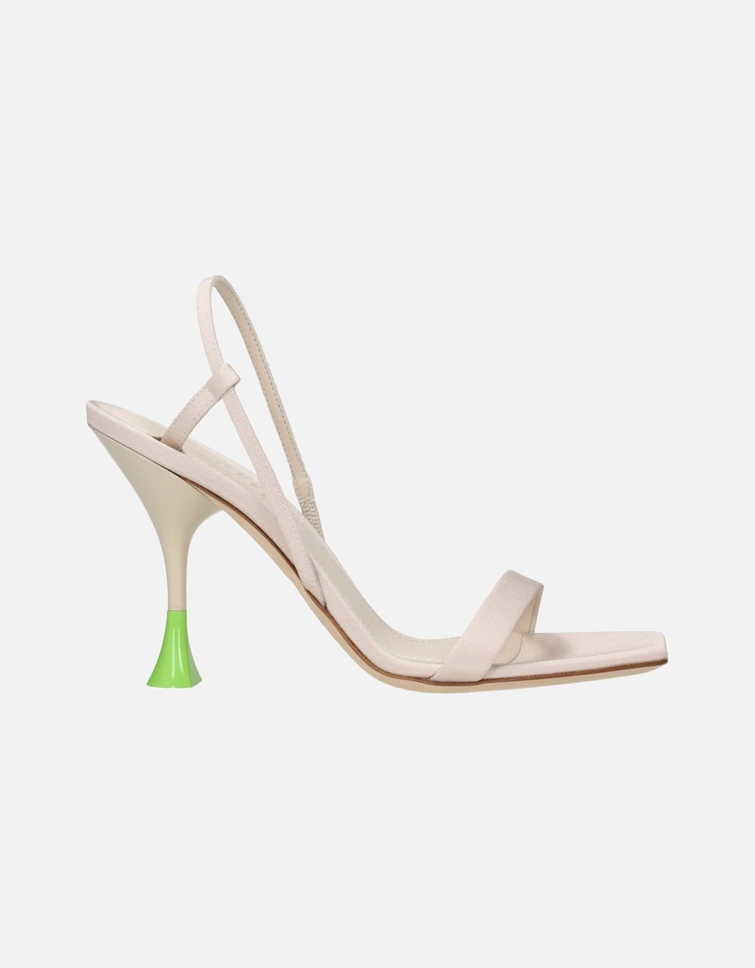 Leather Ankle-Strap Block Heel Sandals Women - Beige, 6 of 5