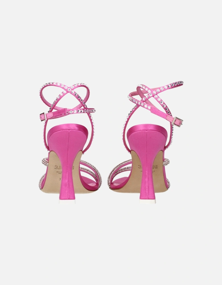Leather Biker Jacket with Zip Detailing Women - Pink Sandals