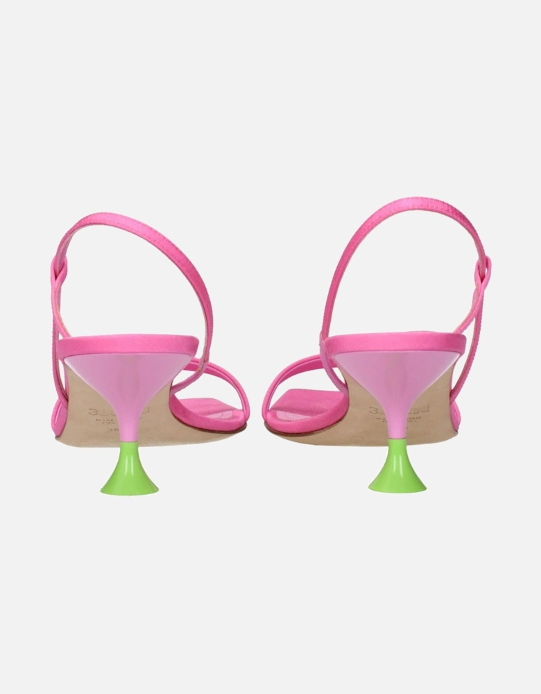 Leather Lace-Up Ankle Boots Women - Pink Sandals