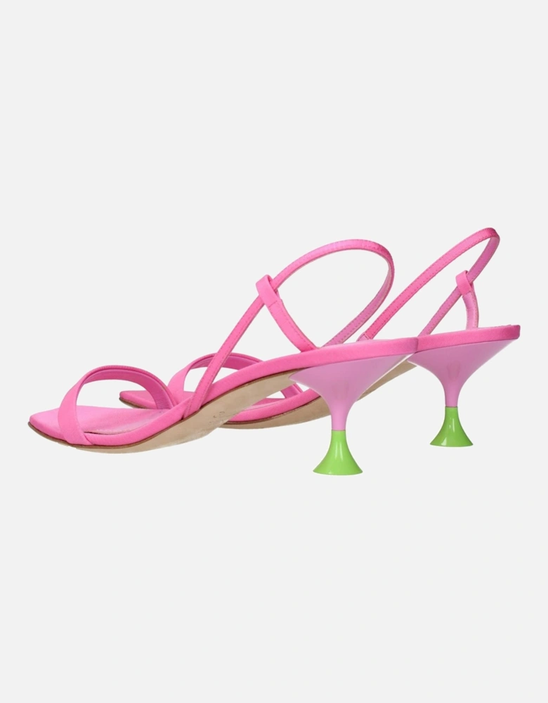 Leather Lace-Up Ankle Boots Women - Pink Sandals