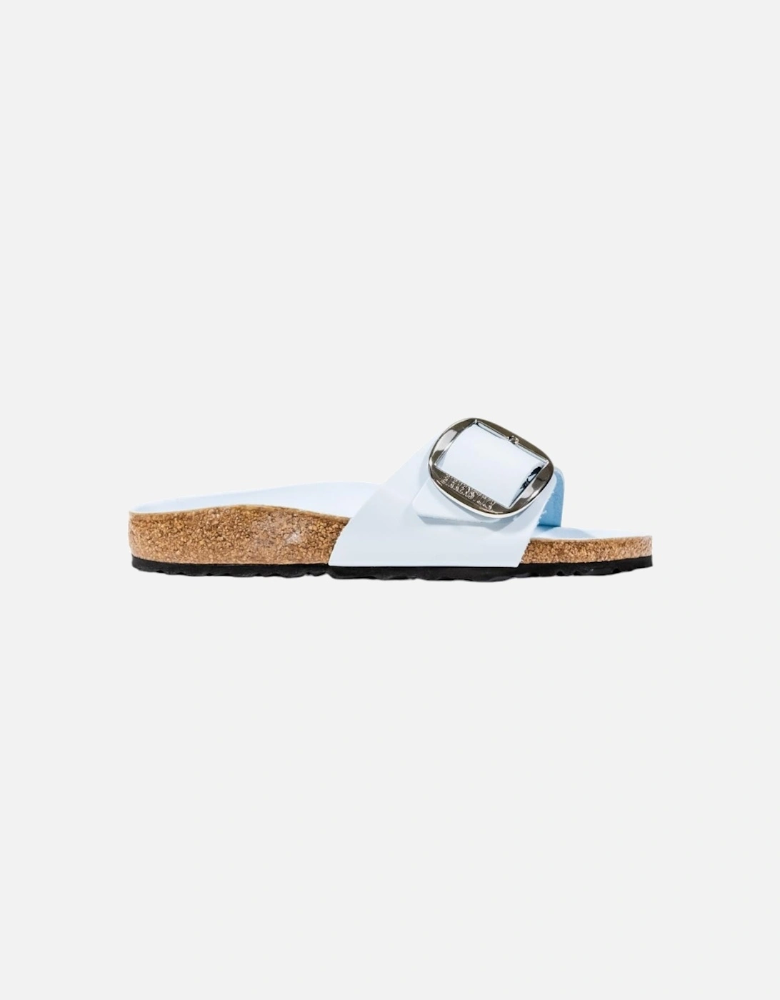 Faux Leather Buckle Slippers Women - Light Blue, 4 of 3