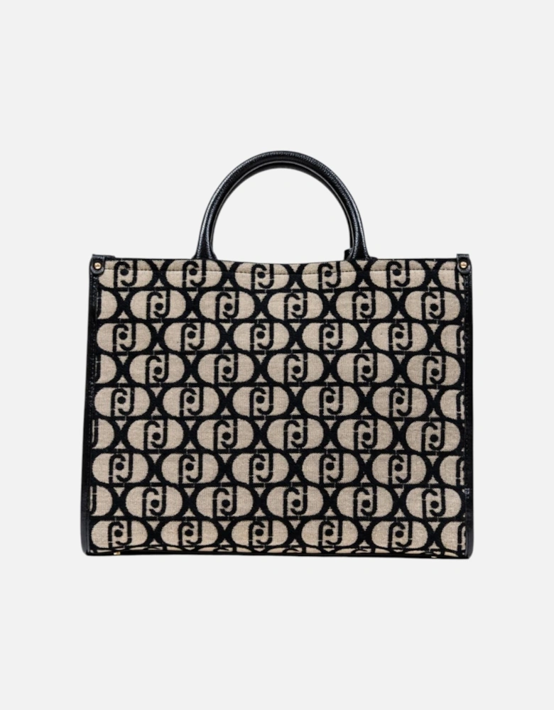 Printed Handbag with Shoulder Strap Women - Black Bags