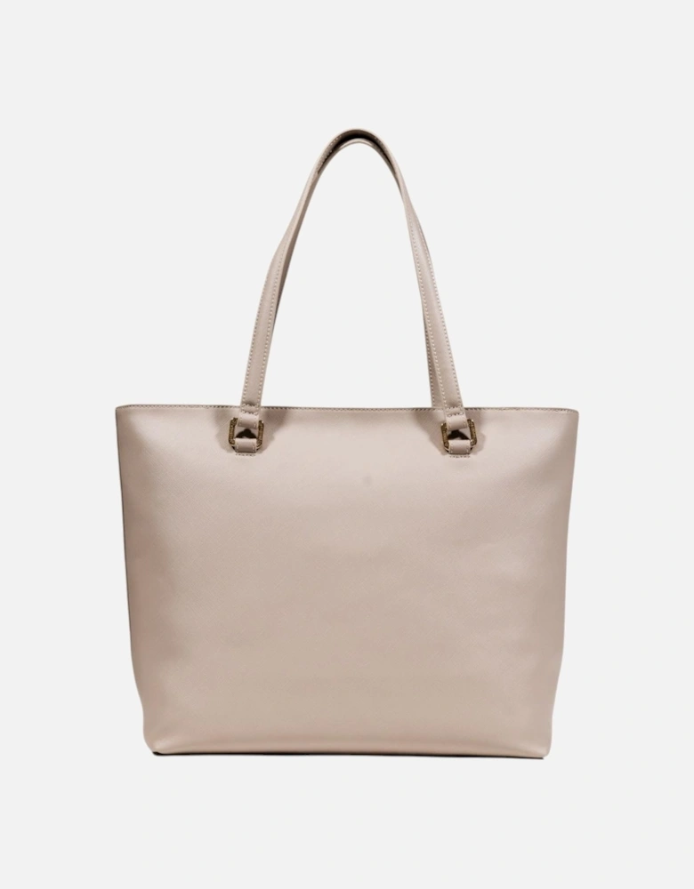 Handbag with Inside Pocket and Zip Fastening Women - Beige Bags