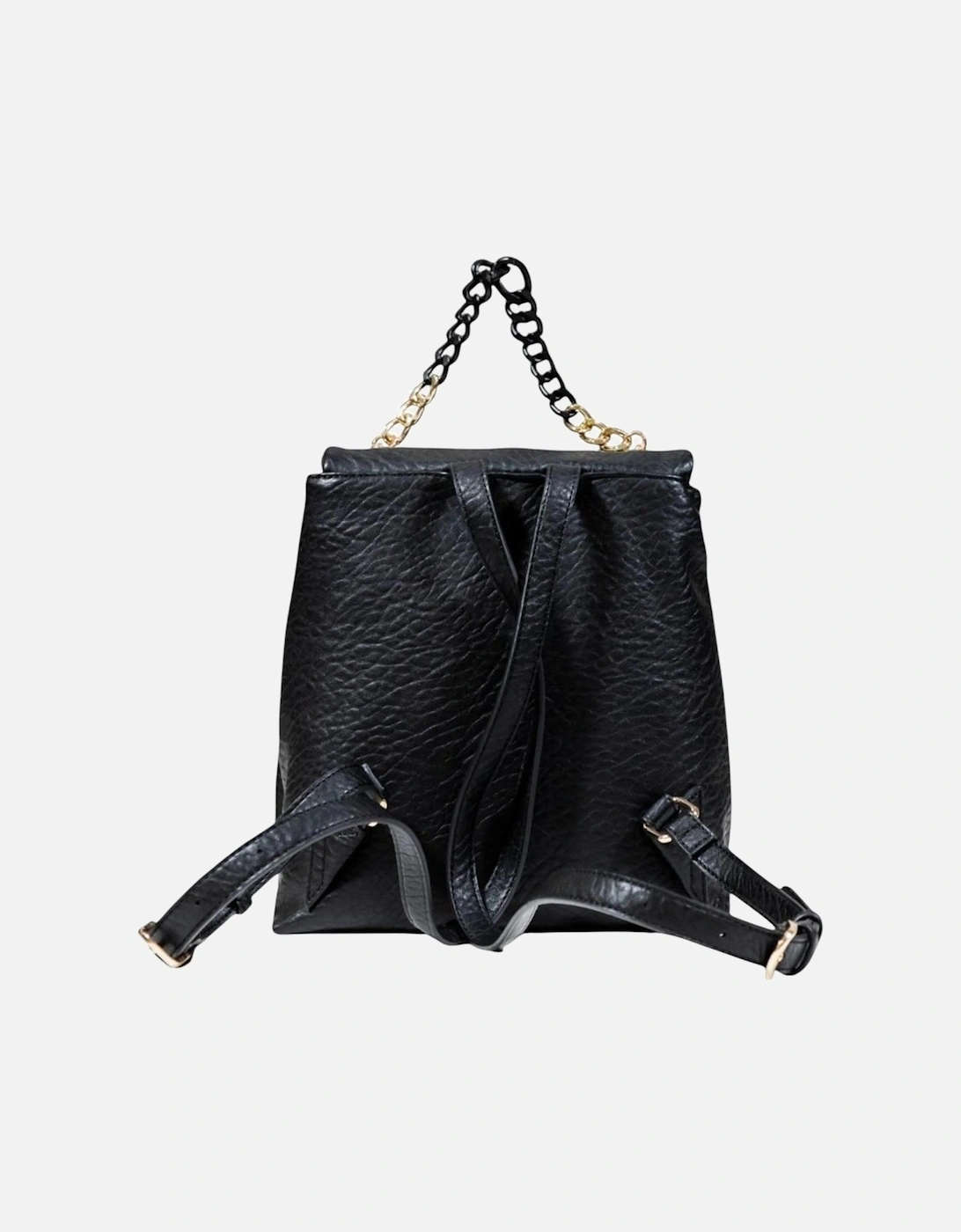 Automatic Button Rucksack with Inside Pockets Women - Black Bags