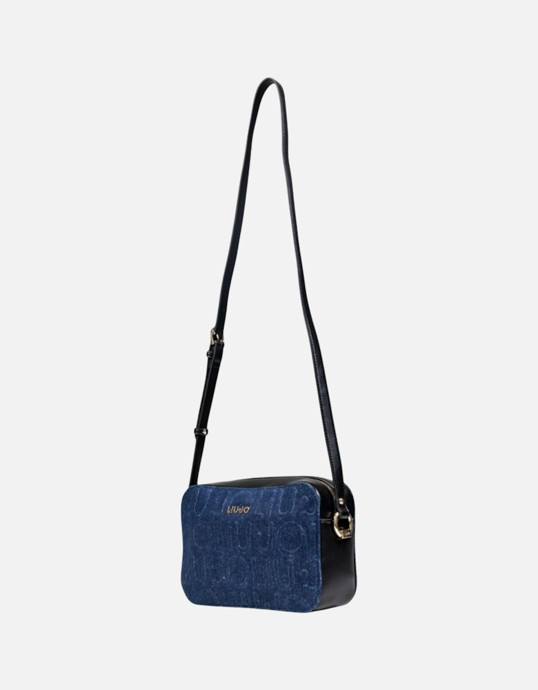 Shoulder Bag with Zip Closure and Inside Pocket Women - Blue