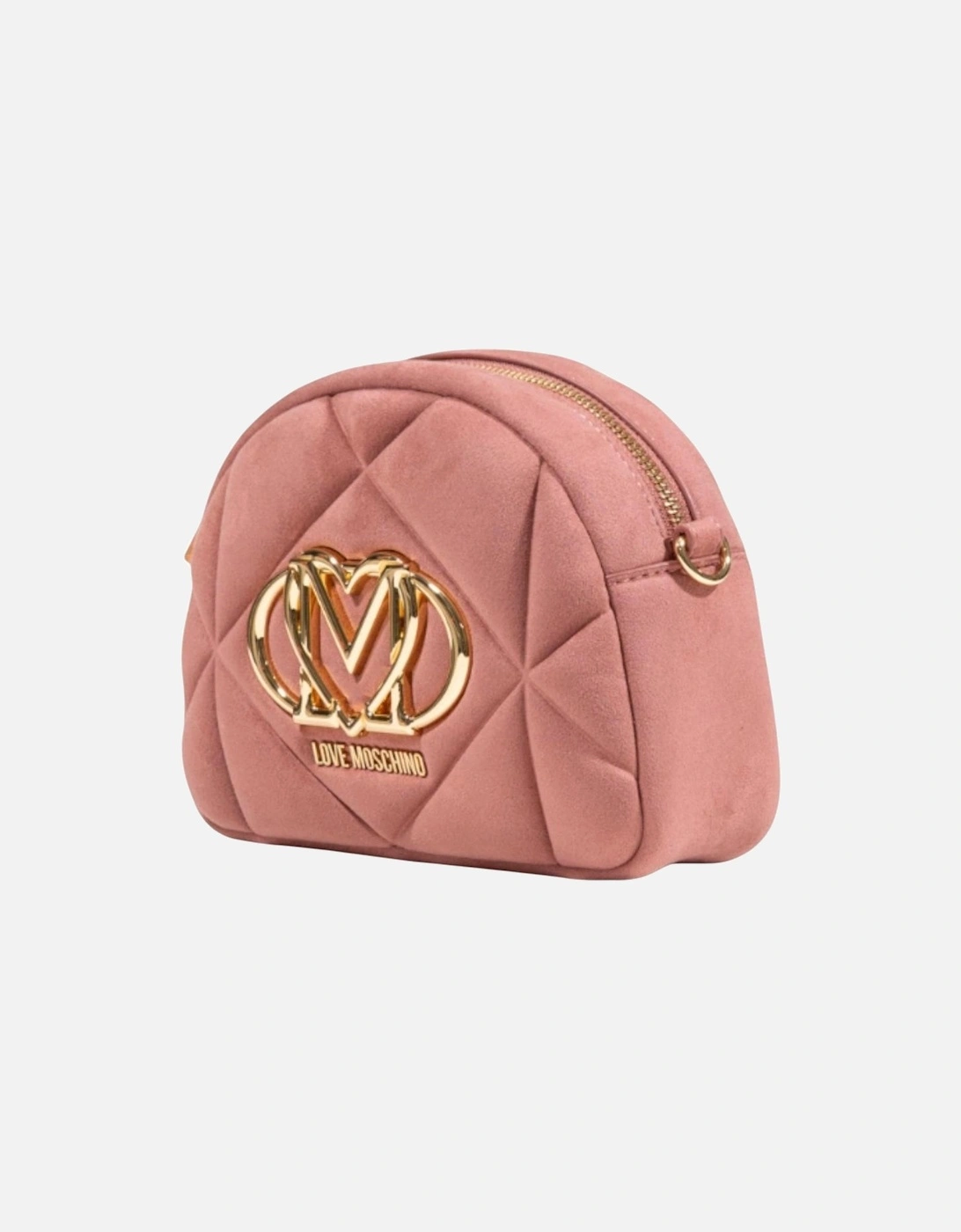 Suede Shoulder Bag with Zip Closure Women - Pink