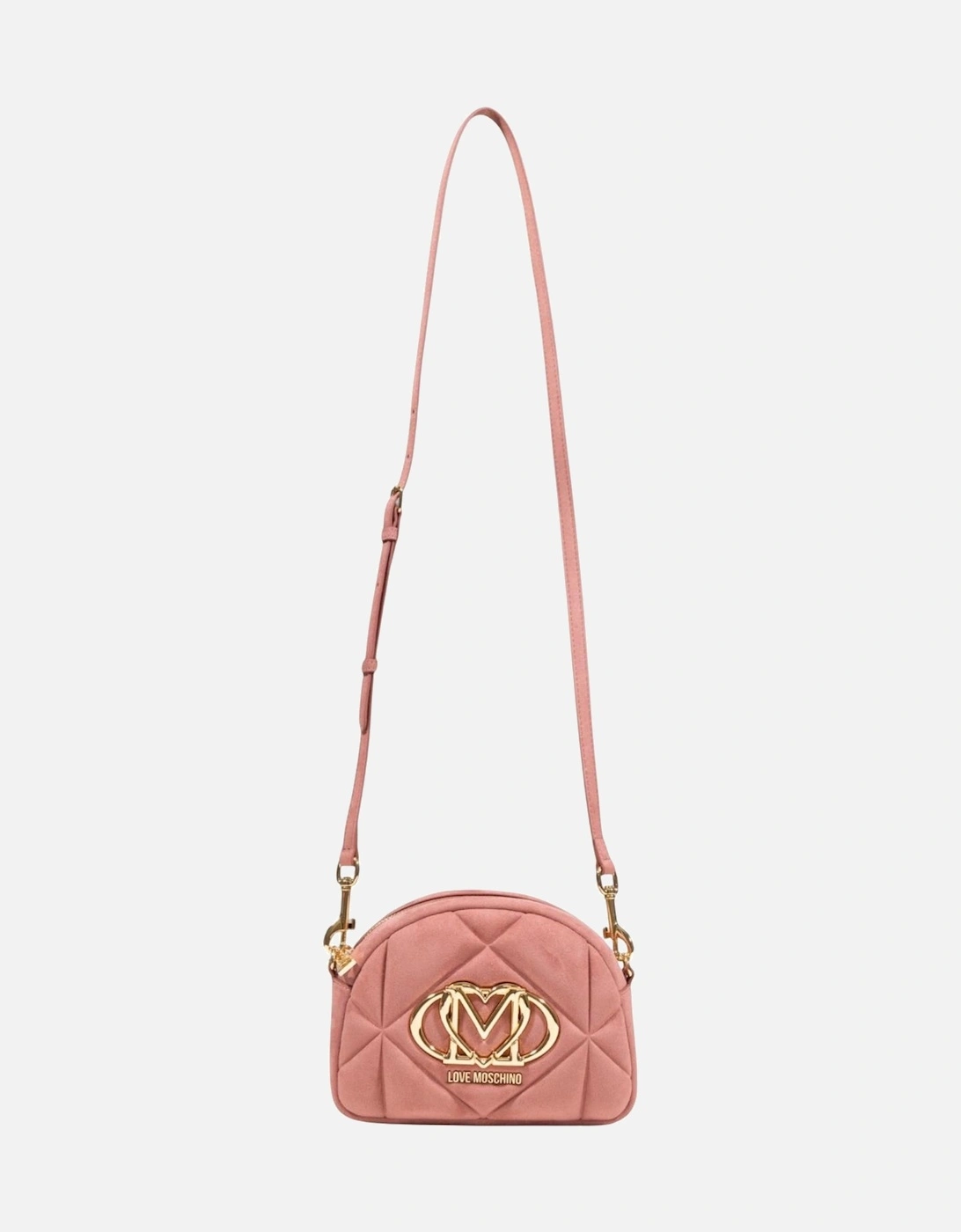 Suede Shoulder Bag with Zip Closure Women - Pink