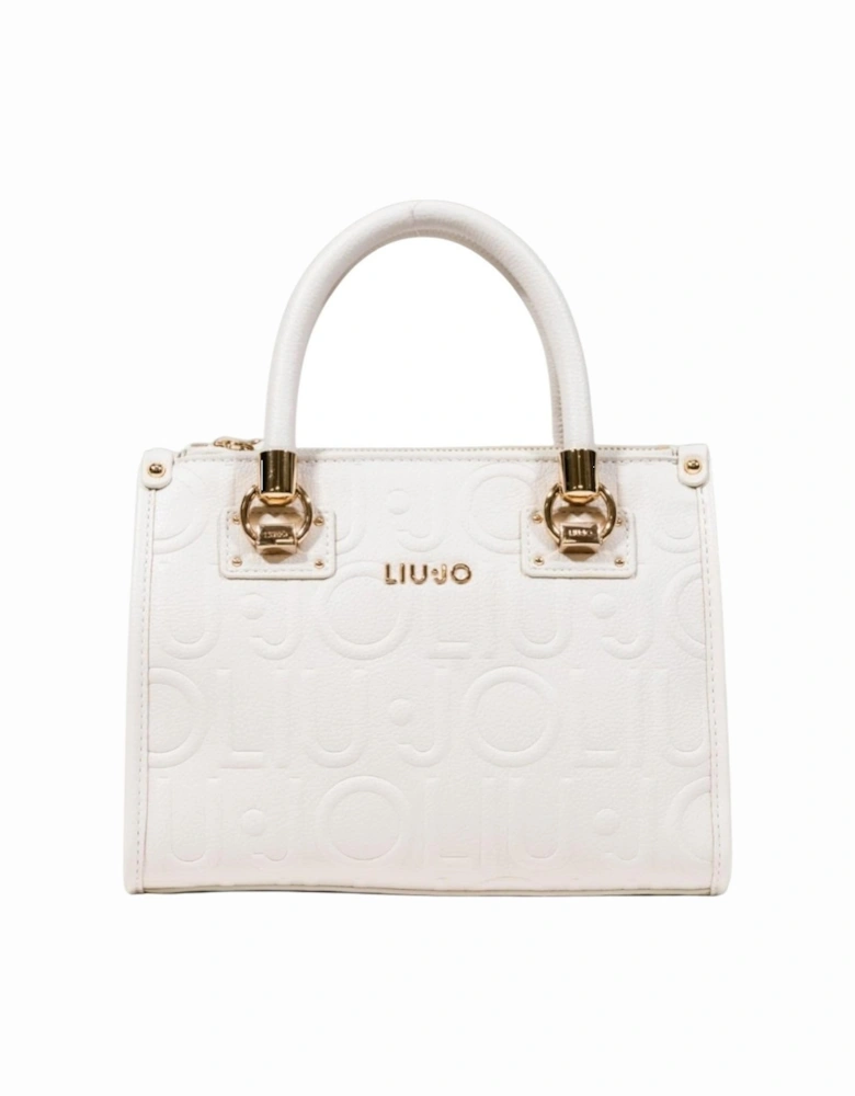 Handbag with Shoulder Strap and Inside Pocket Women - White Bags