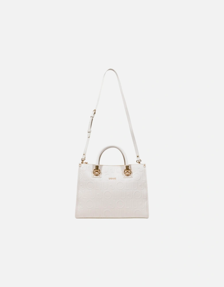 Handbag with Shoulder Strap and Zip Closure Women - White Bags
