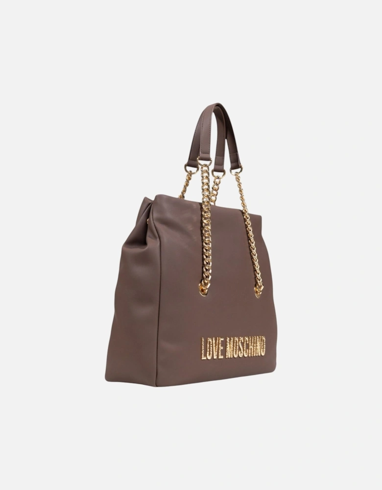 Handbag with Automatic Button Fastening and Inside Pockets Women -
