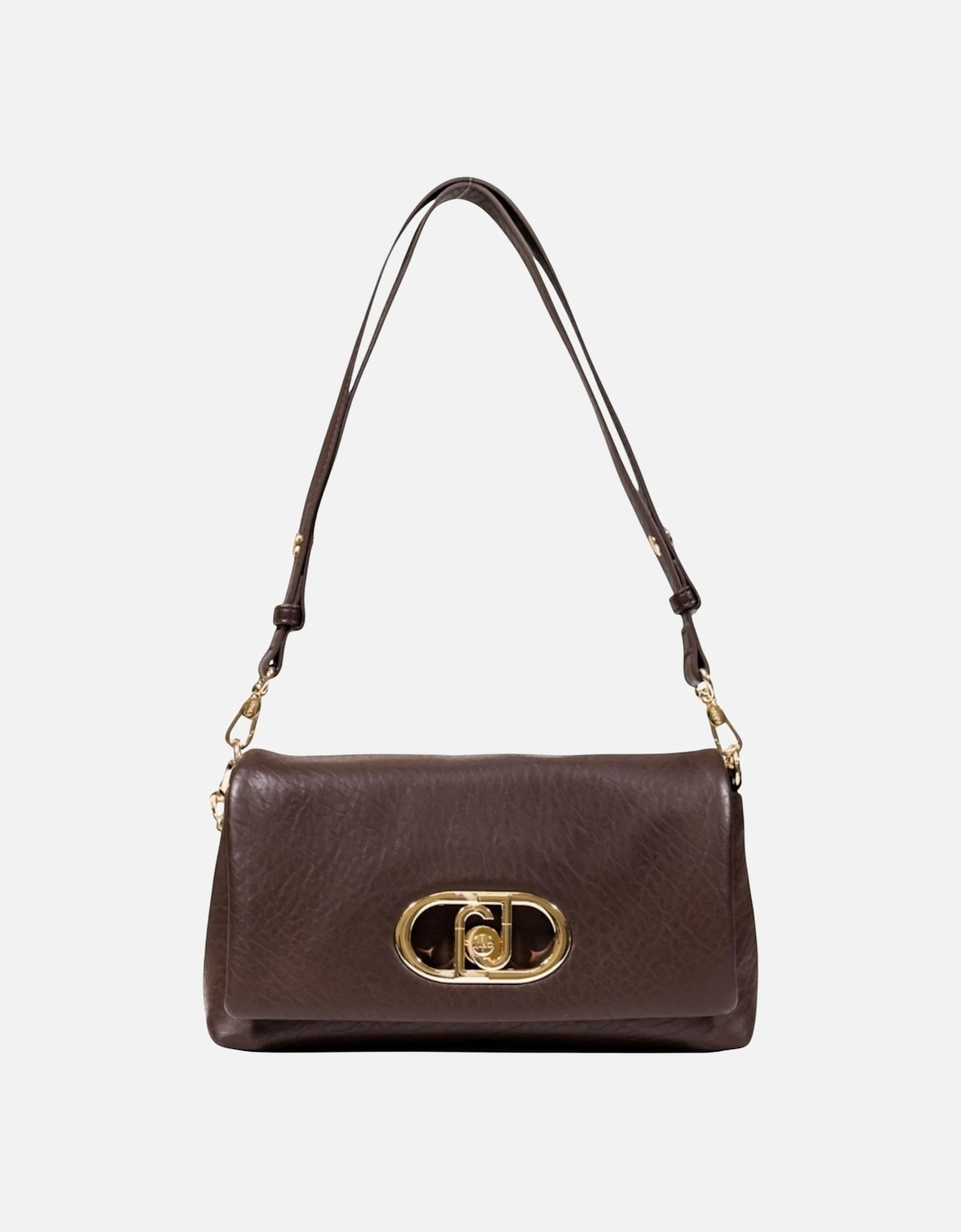 Automatic Button Handbag with Inside Pockets Women - Brown Bags, 4 of 3