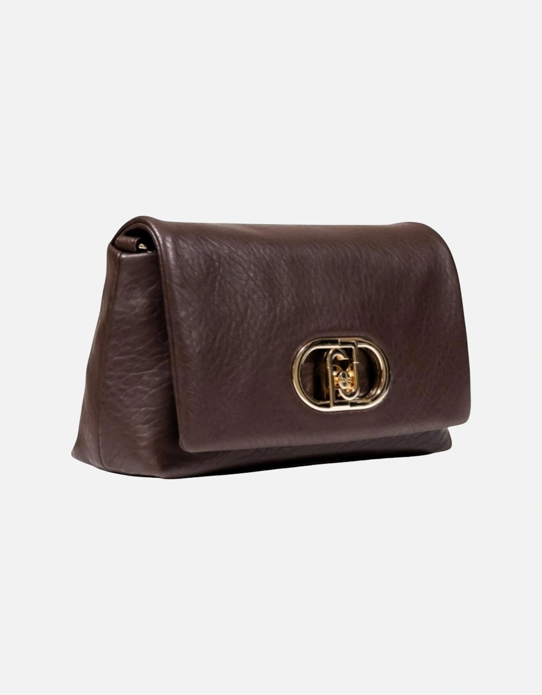 Automatic Button Handbag with Inside Pockets Women - Brown Bags