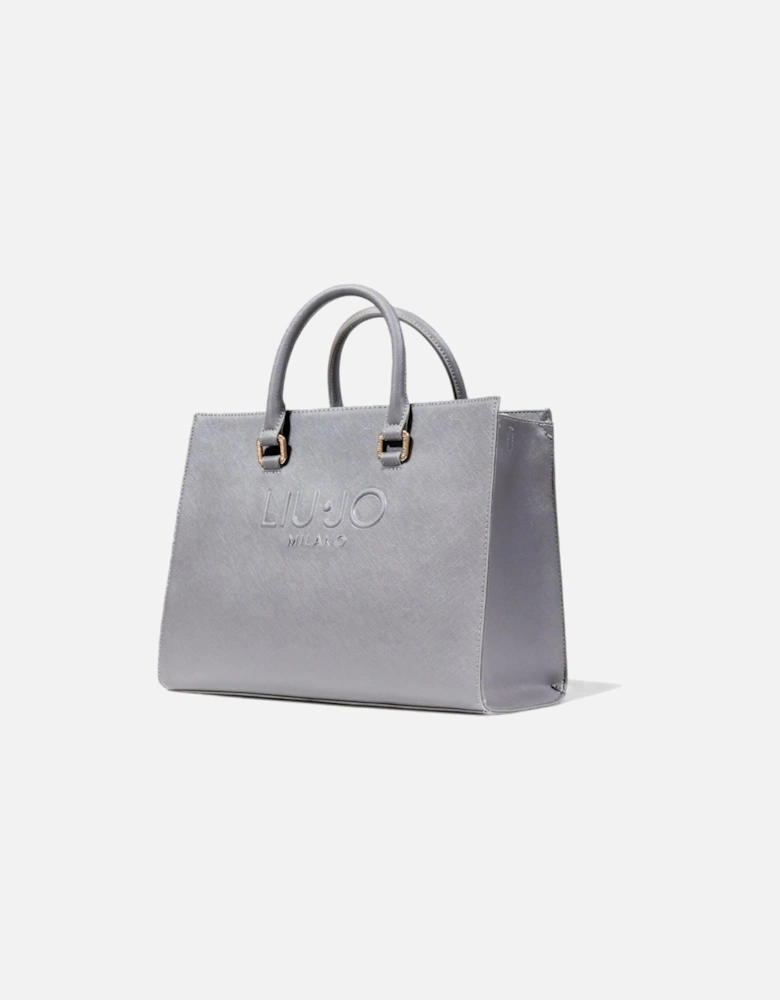Handbag with Shoulder Strap and Inside Pockets Women - Grey Bags