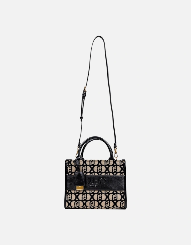 Printed Handbag with Shoulder Strap and Zip Fastening Women -