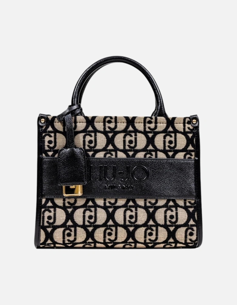 Printed Handbag with Shoulder Strap and Zip Fastening Women -