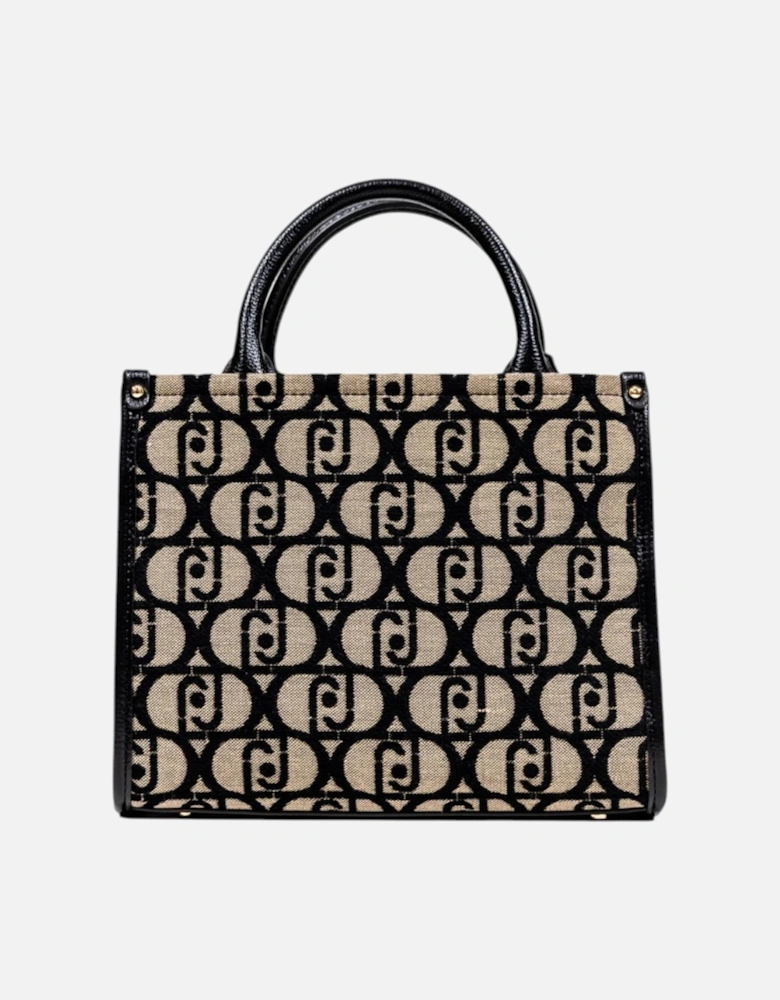 Printed Handbag with Shoulder Strap and Zip Fastening Women -