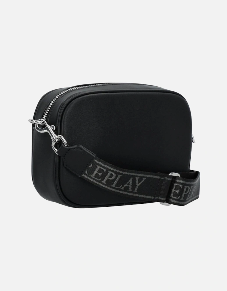Zip Fastening Shoulder Bag with Inside Pockets Women - Black