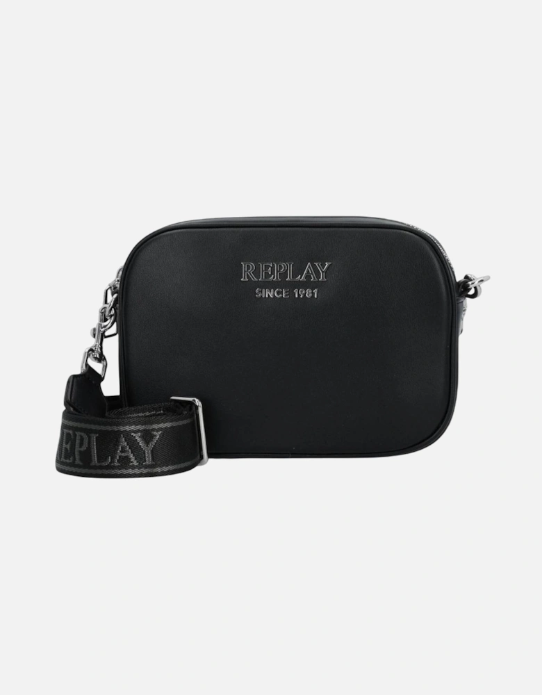Zip Fastening Shoulder Bag with Inside Pockets Women - Black