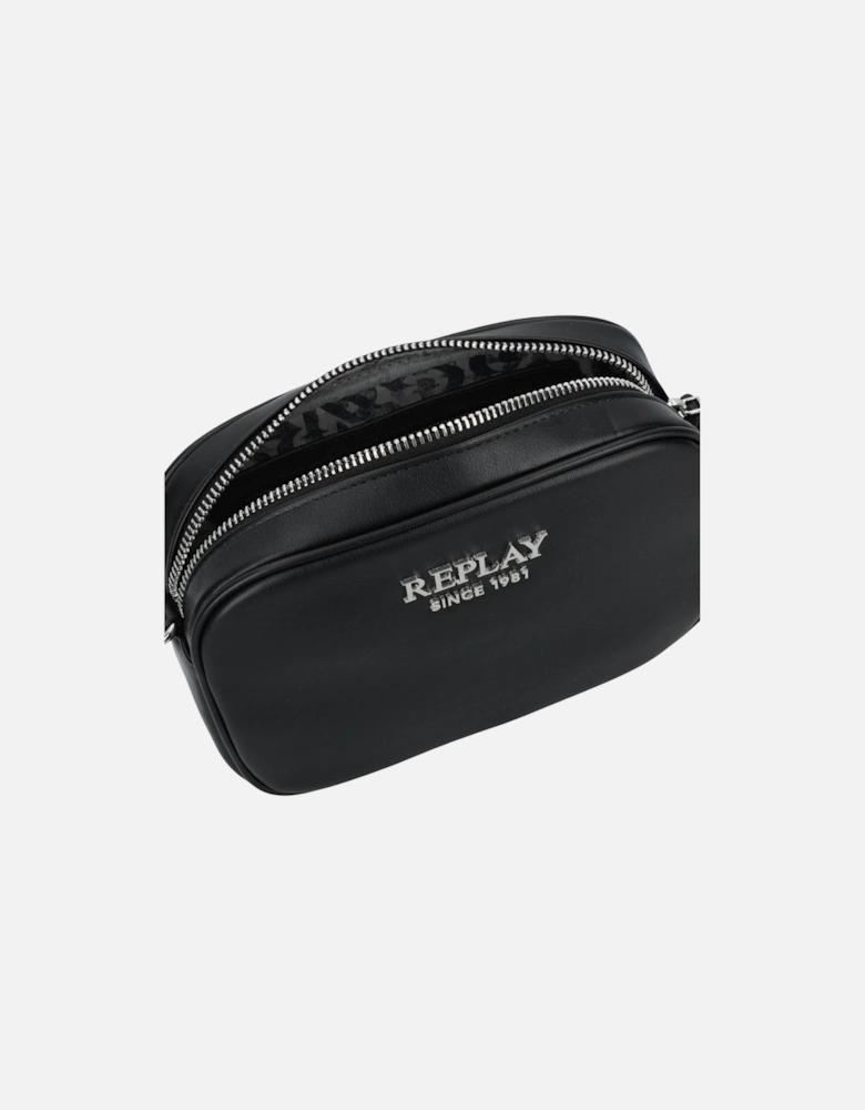 Zip Fastening Shoulder Bag with Inside Pockets Women - Black