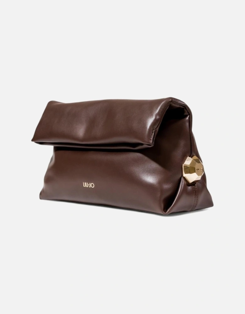 Handbag with Automatic Button Fastening and Inside Pockets Women -