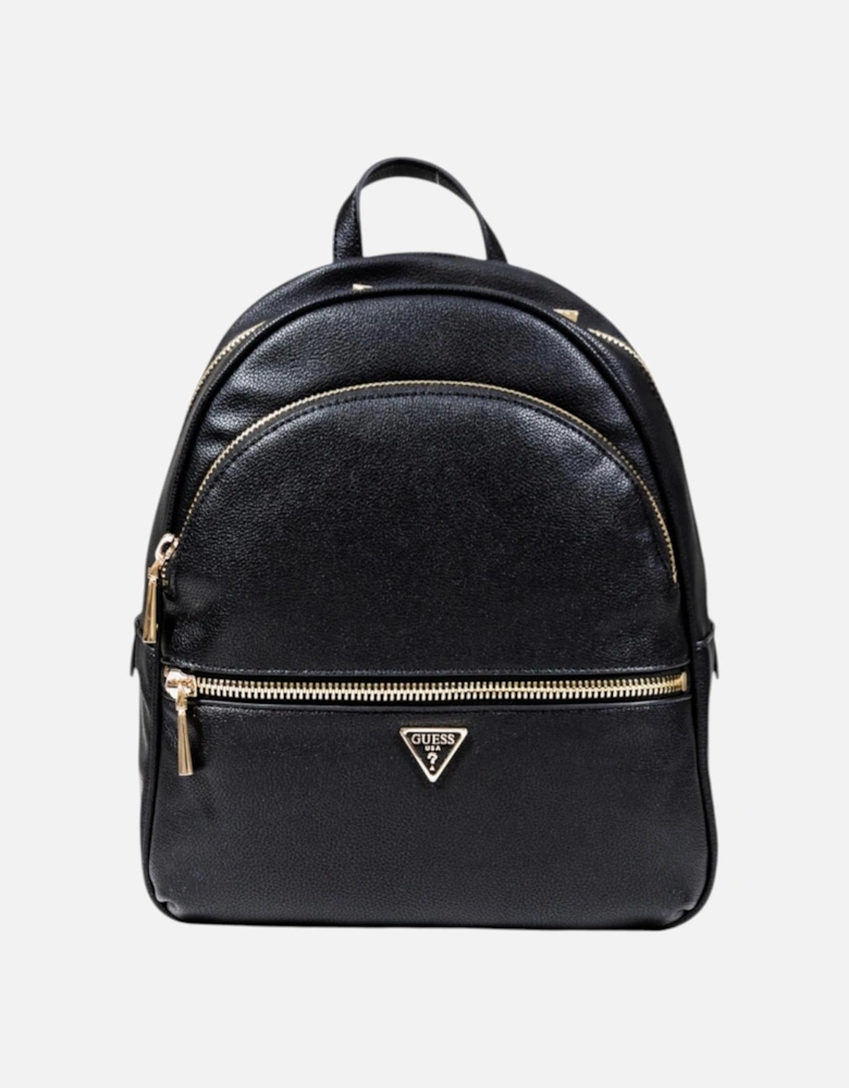 Rucksack with Zip and Multiple Pockets Women - Black Bags