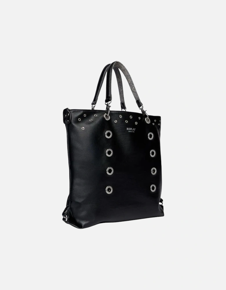 Handbag with Zip and Inside Pockets Women - Black Bags