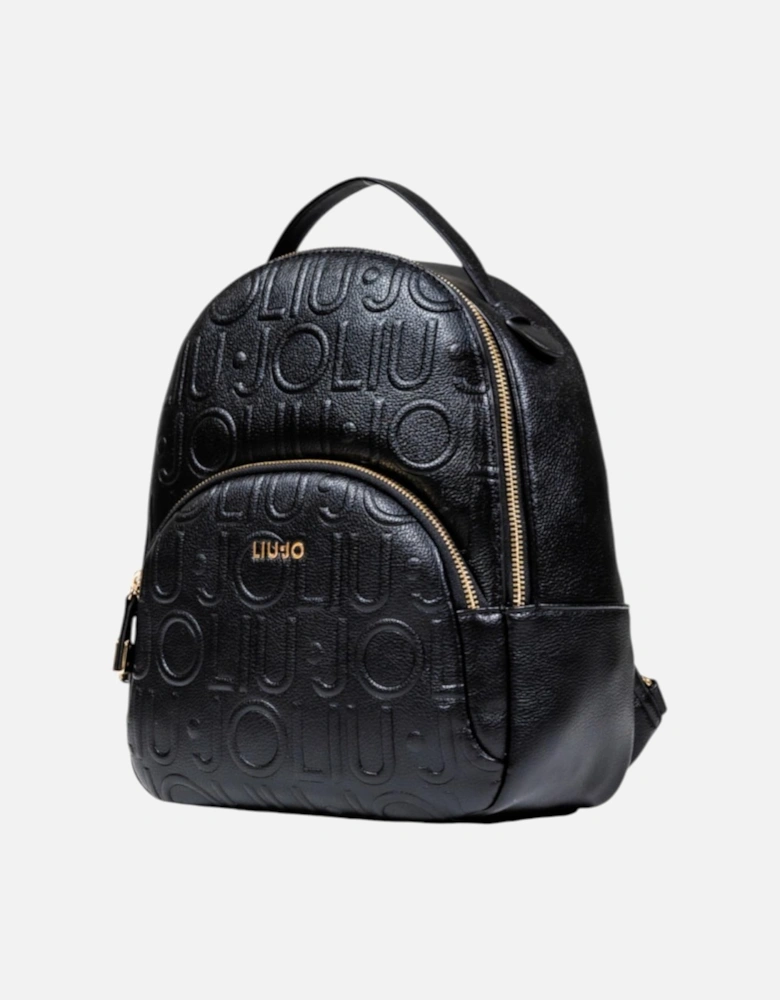 Rucksack with Zip Fastening and Multiple Pockets Women - Black Bags