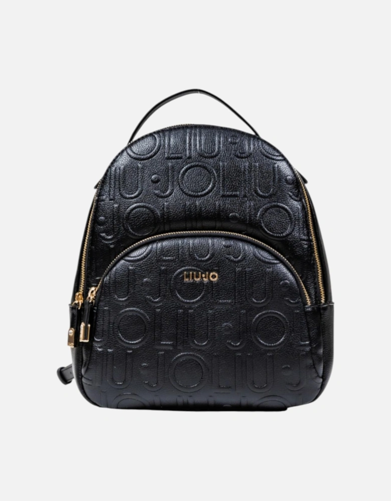 Rucksack with Zip Fastening and Multiple Pockets Women - Black Bags