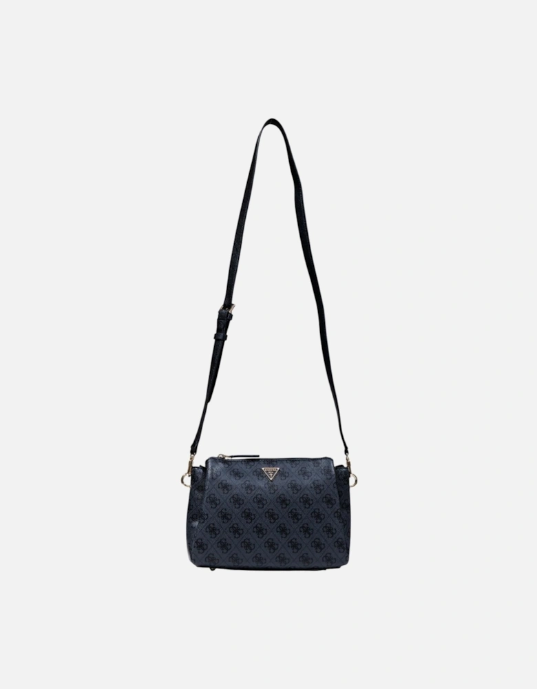 Zip Fastening Shoulder Bag with Inside Pockets Women - Black